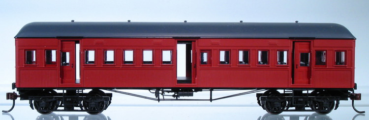 Wooden  Trailer Cars 2 Car Set No.545 in Tuscan Red