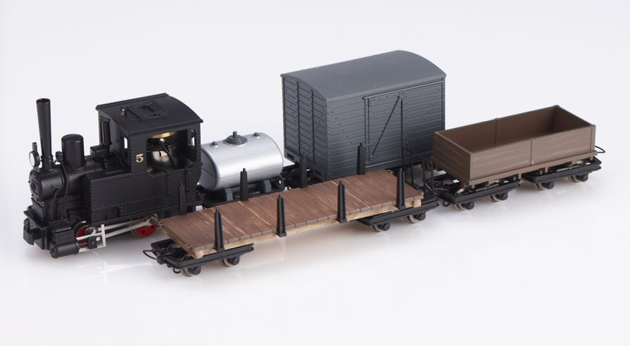 Krauss Steam Locomotive and 4 Car Set - No. 5